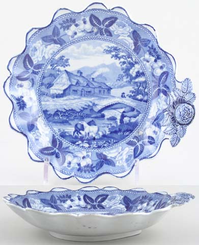 Dessert Dish Riverside Cottages c1825